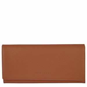Longchamp Le FOULONNÉ Continental Portefeuille Dames Caramel Belgium | L3044021121