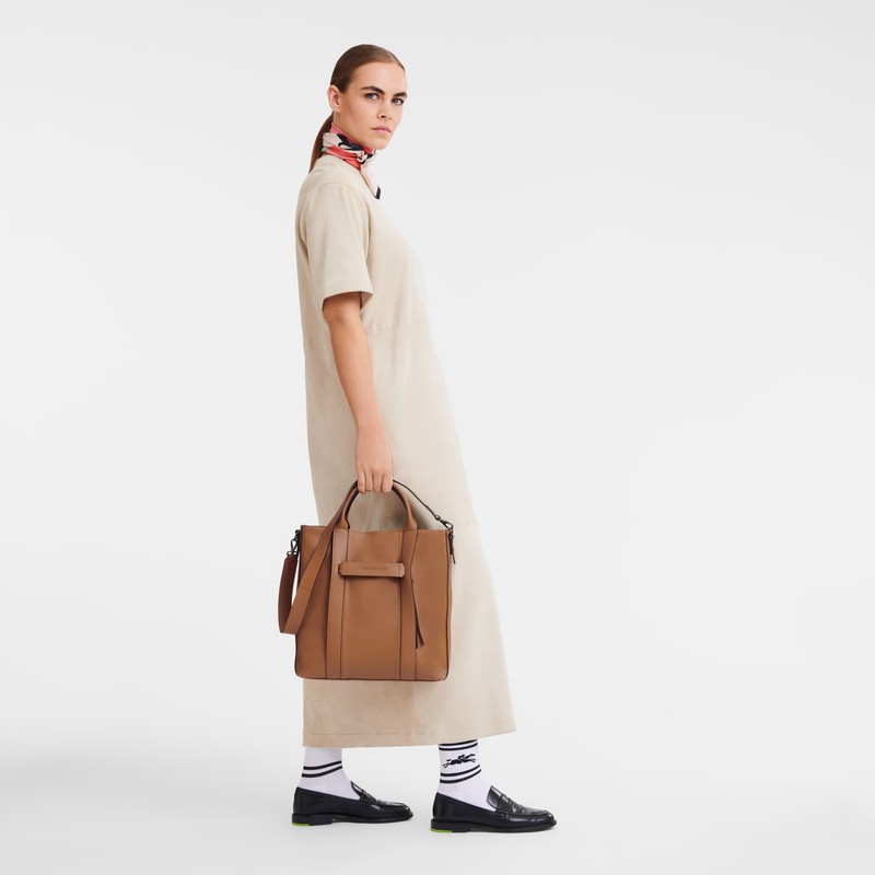 Longchamp 3D L Tote Tassen Dames Beige Belgium | 20052HCV016