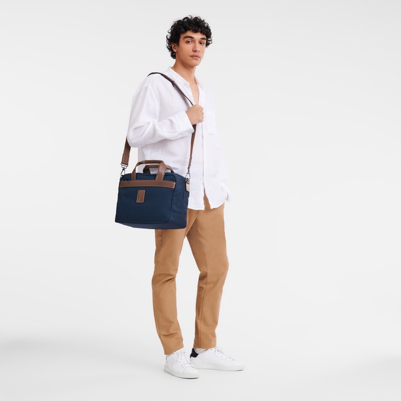 Longchamp Boxford S Reistas Heren Blauw Belgium | L1658080127-