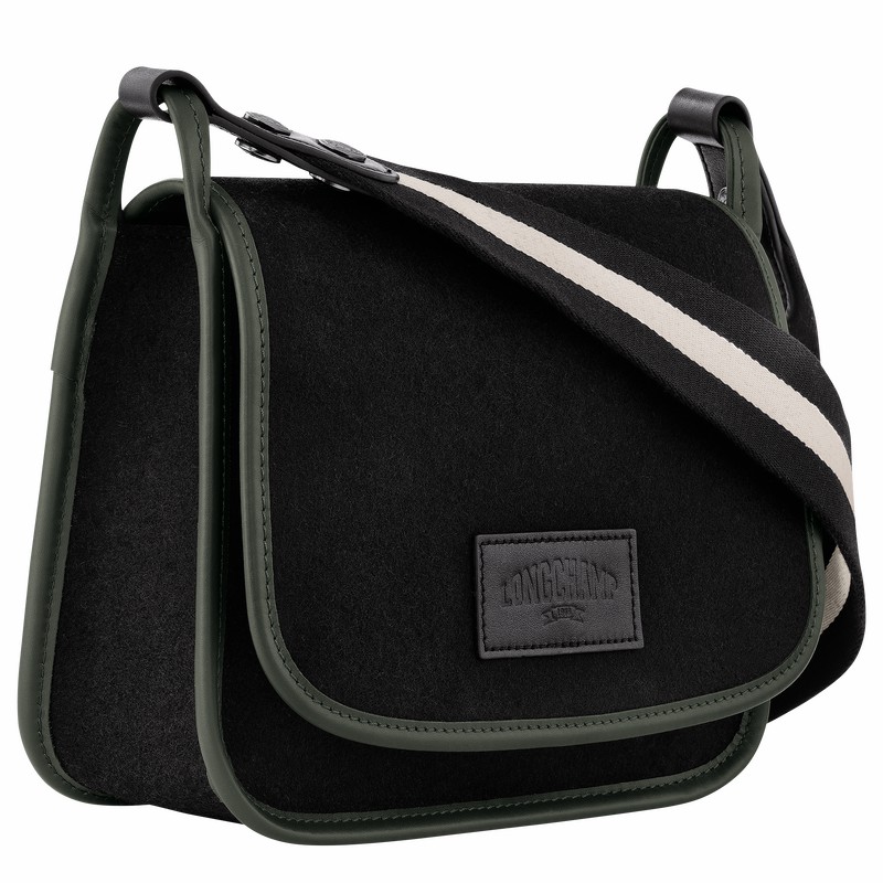 Longchamp Le FOULONNÉ M Crossbodytassen Dames Zwart Belgium | 10135HFN001