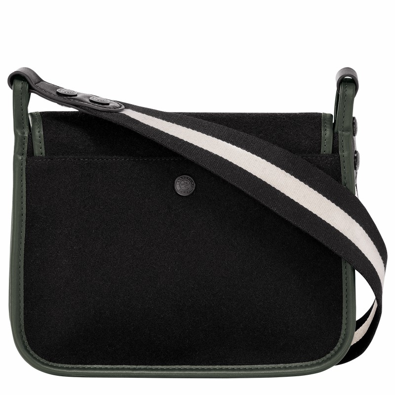 Longchamp Le FOULONNÉ M Crossbodytassen Dames Zwart Belgium | 10135HFN001