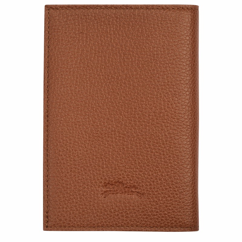Longchamp Le FOULONNÉ Paspoorthouder Dames Caramel Belgium | L3416021121