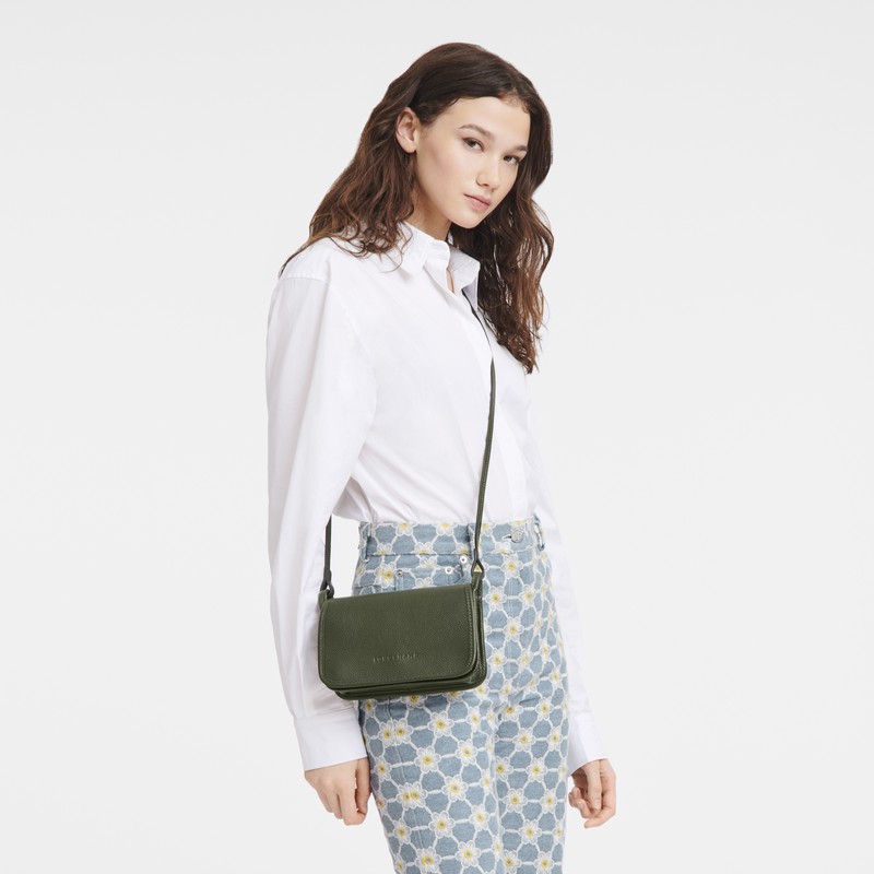 Longchamp Le FOULONNÉ XS Clutch Dames Khaki Belgium | 10133021892