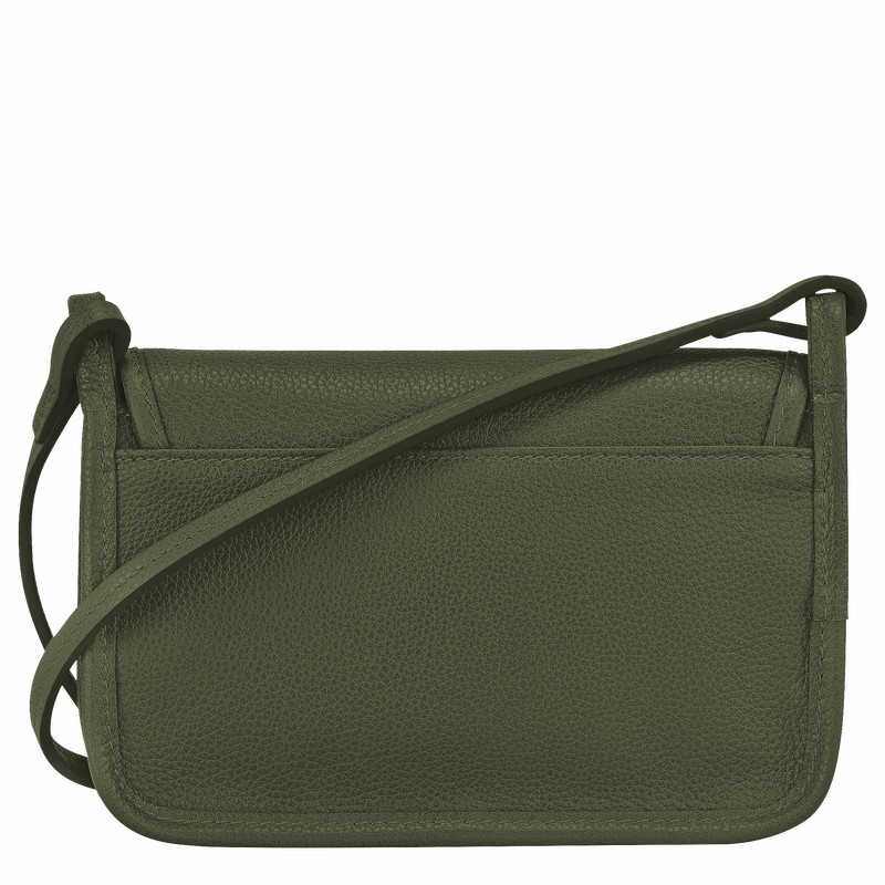 Longchamp Le FOULONNÉ XS Clutch Dames Khaki Belgium | 10133021892