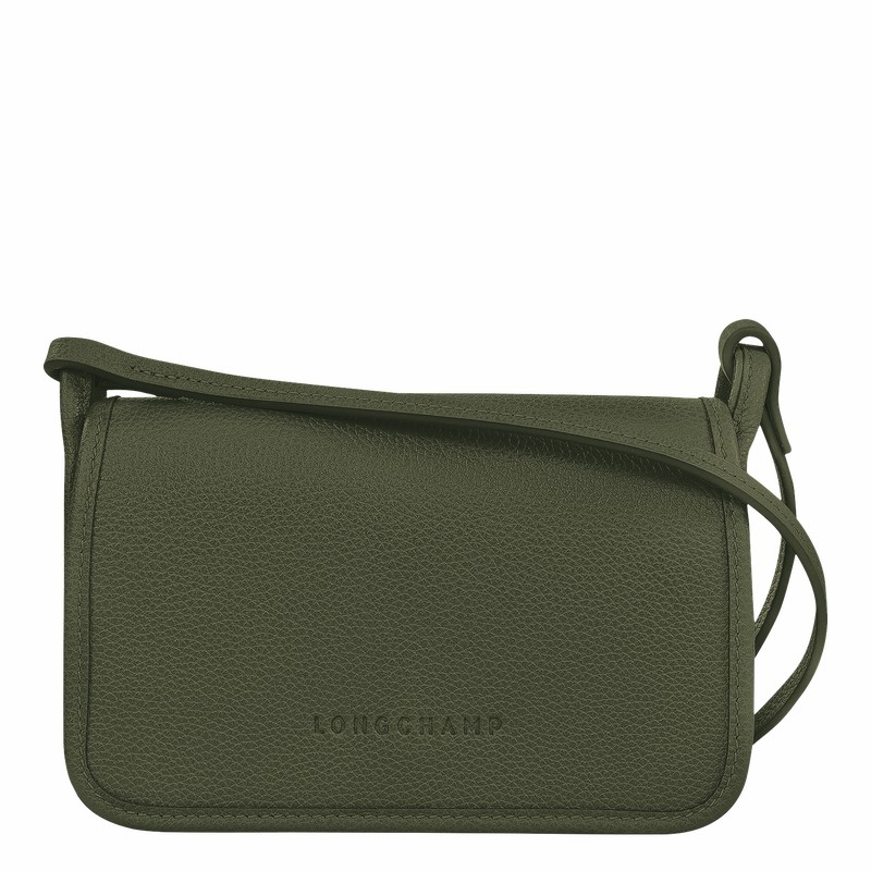 Longchamp Le FOULONNÉ XS Clutch Dames Khaki Belgium | 10133021892