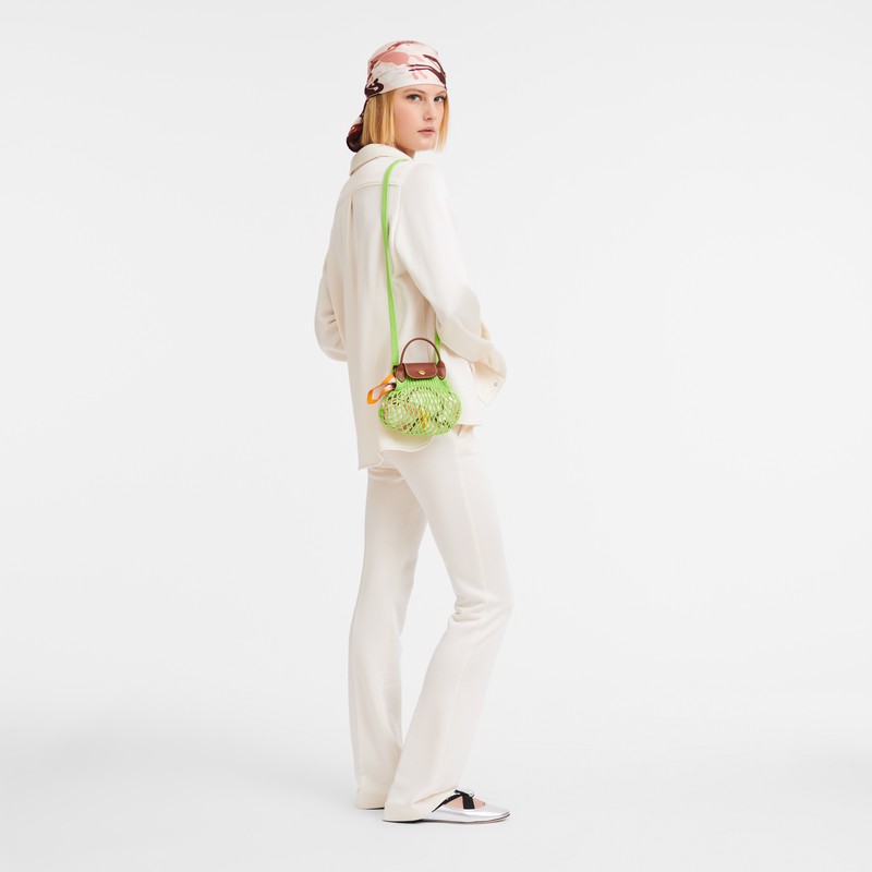 Longchamp Le Pliage Filet XS Schoudertas Dames Groen Belgium | 10139HVH355