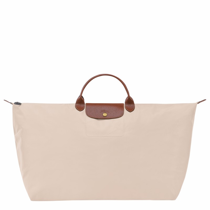 Longchamp Le Pliage Original M Reistas Heren Wit Belgium | L1625089P71-