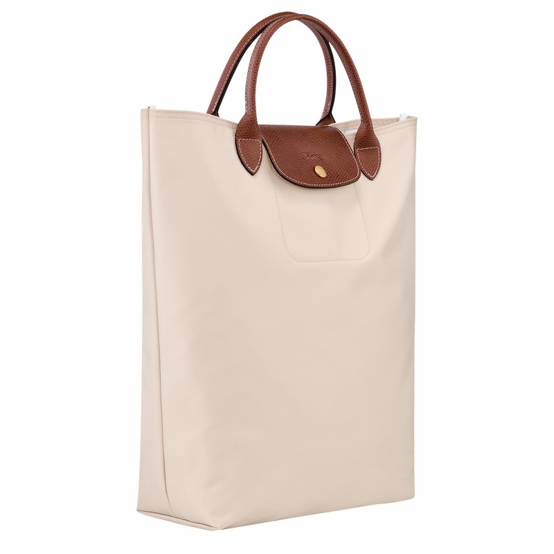 Longchamp Le Pliage Original M Tote Tassen Dames Wit Belgium | 10168089P71