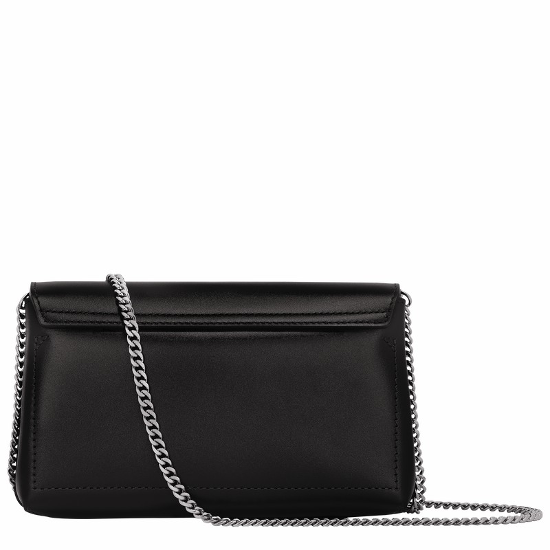 Longchamp Le Roseau Clutch Dames Zwart Belgium | 10191HCN001