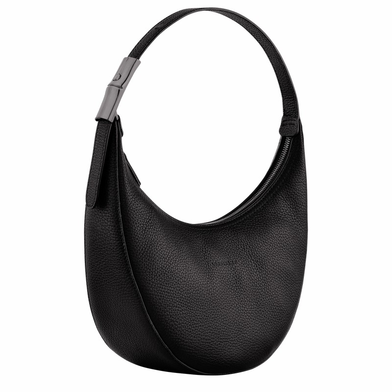 Longchamp Le Roseau Essential M Hobo Tas Dames Zwart Belgium | 10218968001