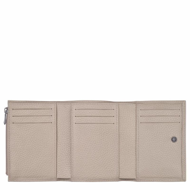 Longchamp Le Roseau Essential Portefeuille Dames Grijs Belgium | 30021968266