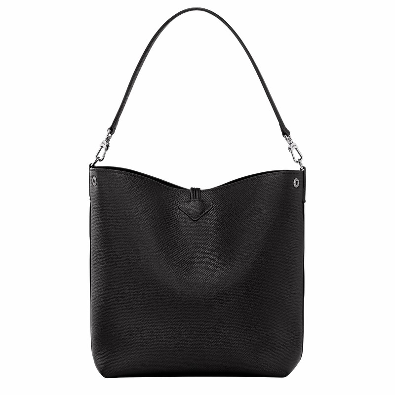 Longchamp Le Roseau M Schoudertas Dames Zwart Belgium | 10281HFP001