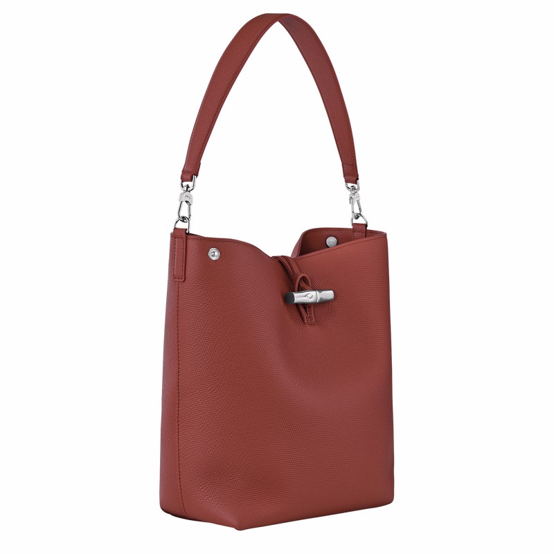 Longchamp Le Roseau M Schoudertas Dames Bruin Belgium | 10281HFP404