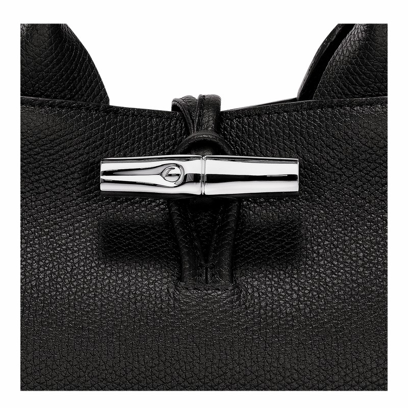 Longchamp Le Roseau S Handtas Dames Zwart Belgium | 10280HFP001