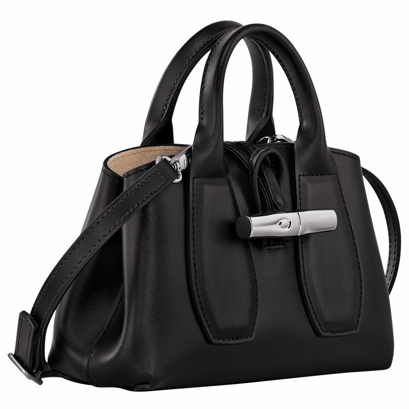 Longchamp Le Roseau XS Handtas Dames Zwart Belgium | 10057HCL001