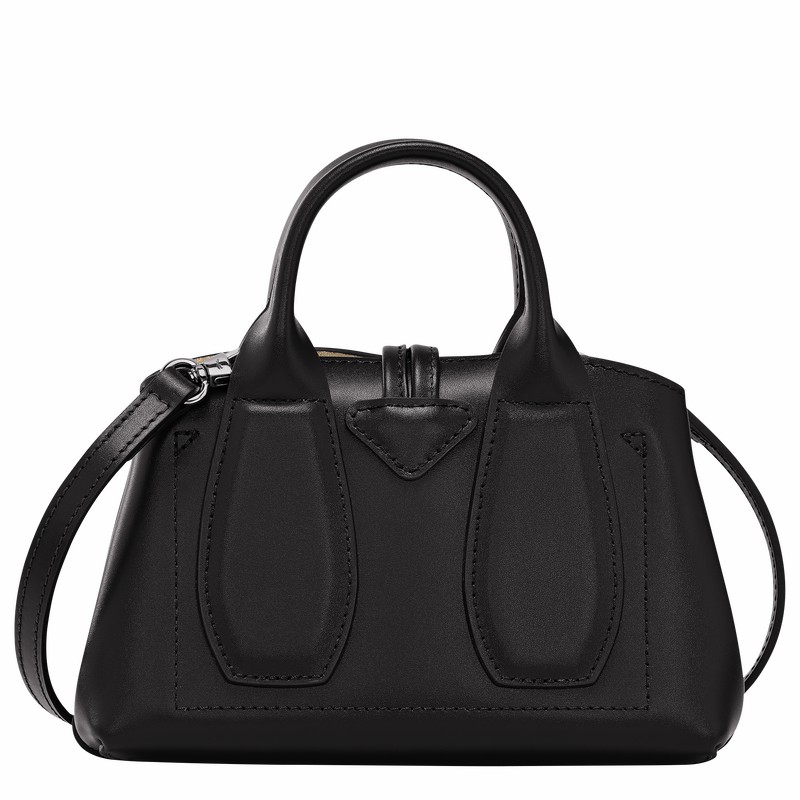 Longchamp Le Roseau XS Handtas Dames Zwart Belgium | 10057HCL001