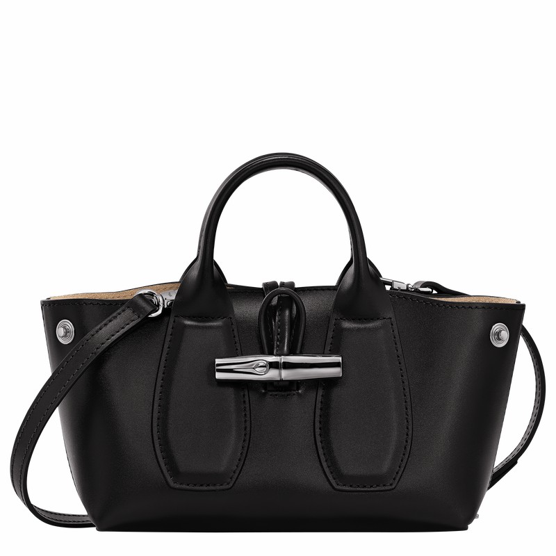 Longchamp Le Roseau XS Handtas Dames Zwart Belgium | 10057HCL001
