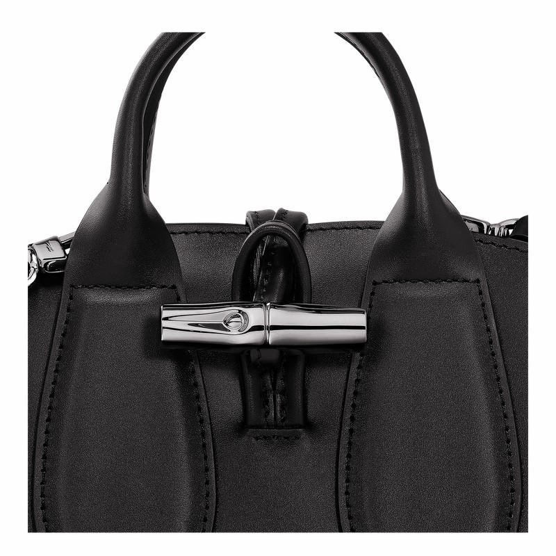 Longchamp Le Roseau XS Handtas Dames Zwart Belgium | 10057HCL001