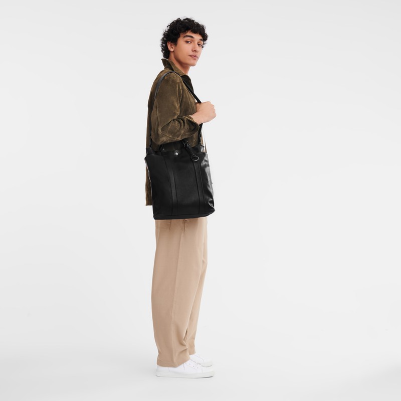 Longchamp Parisis M Tote Tassen Heren Zwart Belgium | 10265HFC001-