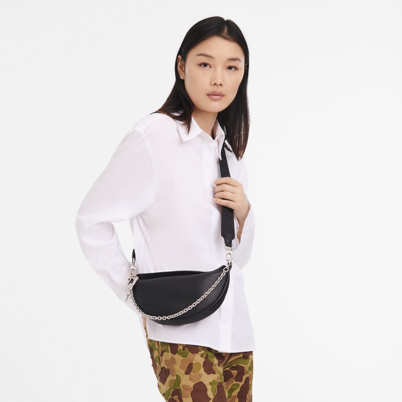 Longchamp Smile S Crossbodytassen Dames Zwart Belgium | 10224HDS001