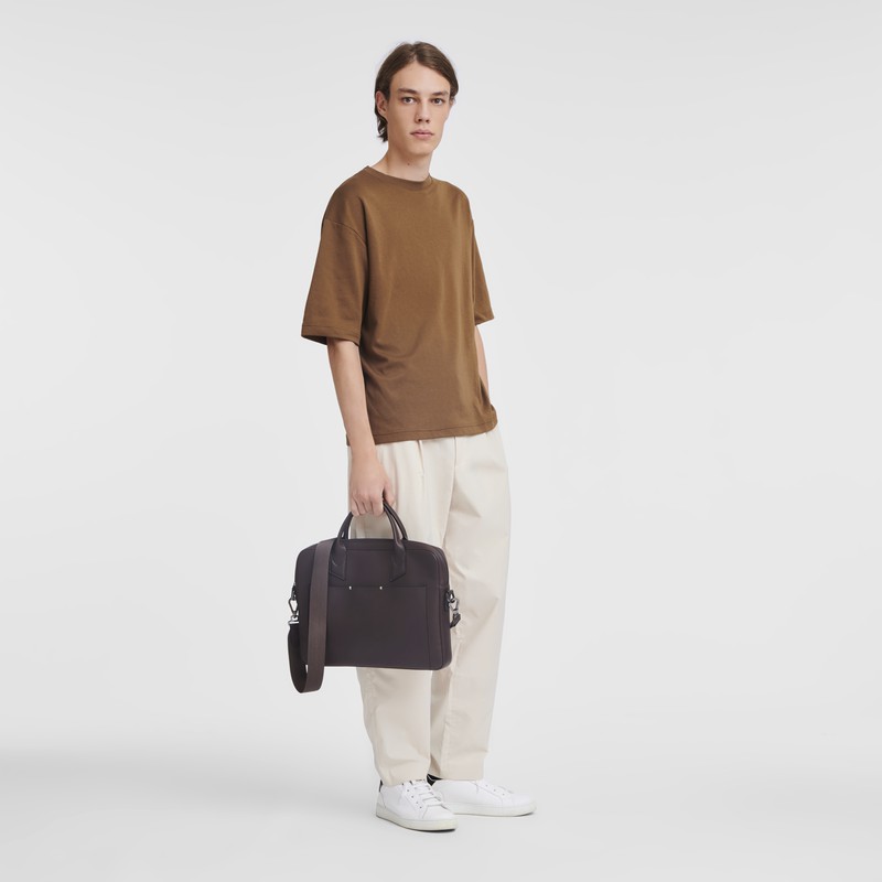 Longchamp sur Seine Aktentas Heren Beige Belgium | 20047HCM002