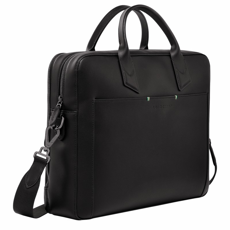 Longchamp sur Seine M Aktentas Heren Zwart Belgium | 20048HCM001