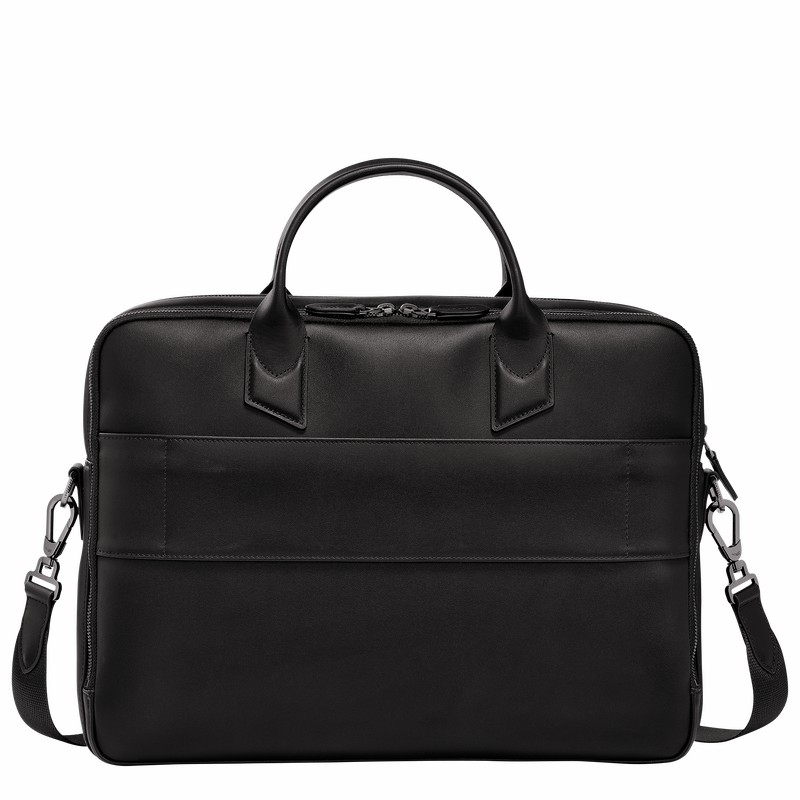 Longchamp sur Seine M Aktentas Heren Zwart Belgium | 20048HCM001