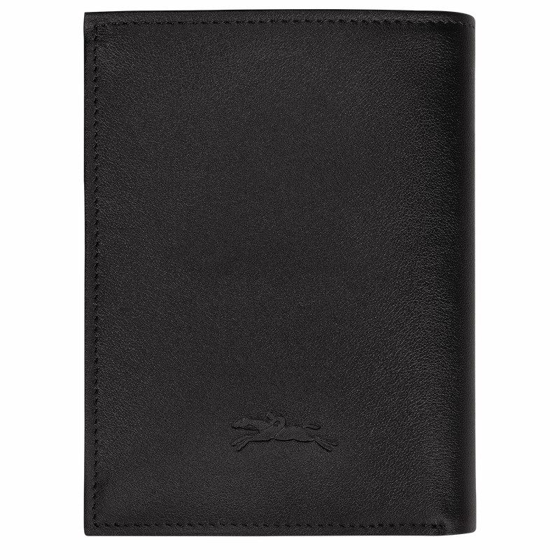 Longchamp sur Seine Portefeuille Heren Zwart Belgium | 30041HCX001-