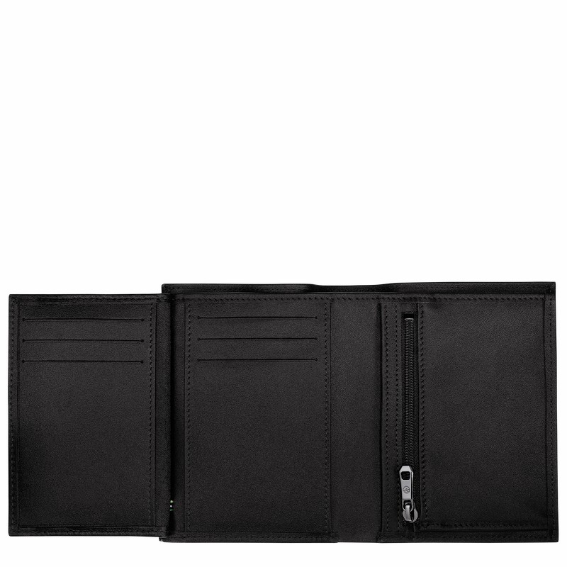 Longchamp sur Seine Portefeuille Heren Zwart Belgium | 30041HCX001-